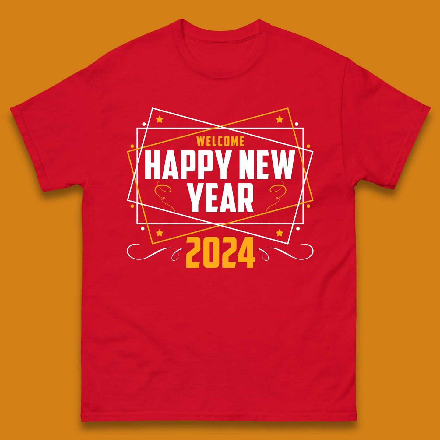 Welcome Happy New Year 2024 Mens T-Shirt