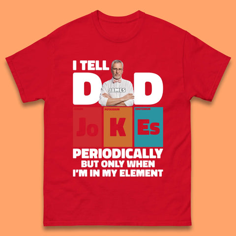 Personalised I Tell Dad Jokes Mens T-Shirt