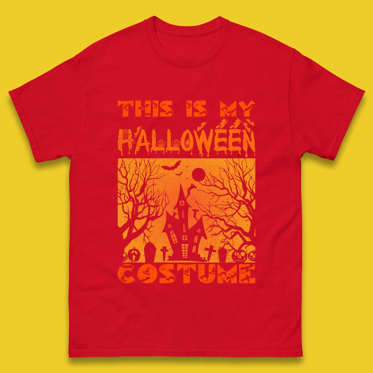 This Is My Halloween Costume Horror Scary Haunted House Spooky Season Mens Tee Top