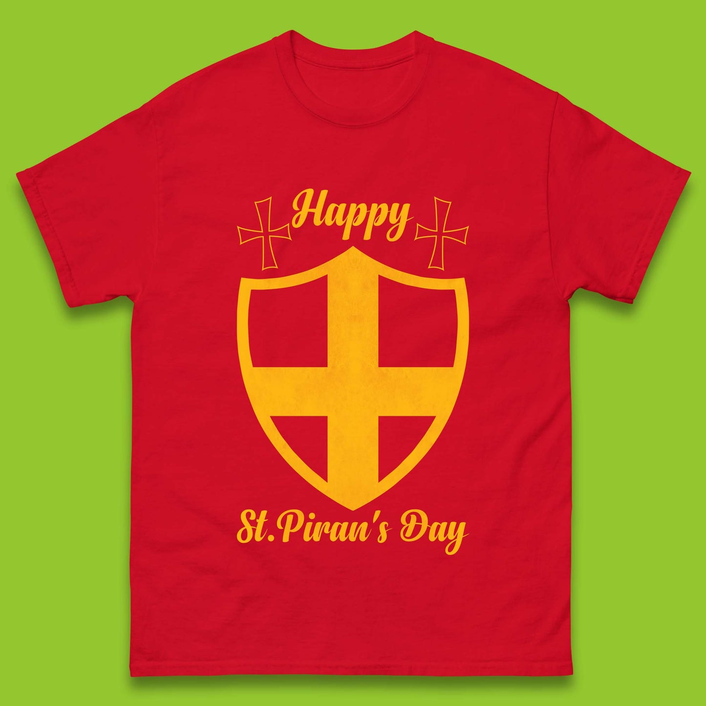 Happy St. Piran's Day Mens T-Shirt