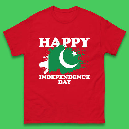 Happy Independence Day Pakistan 14th August Patriotic Pakistani Flag Mens Tee Top