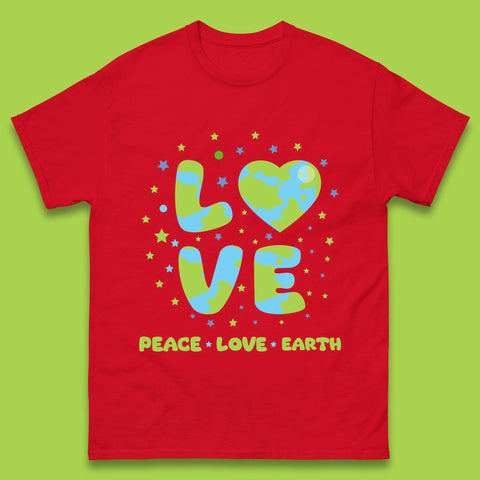 Peace Love Earth Environmental Climate Change Save The Earth Mens Tee Top