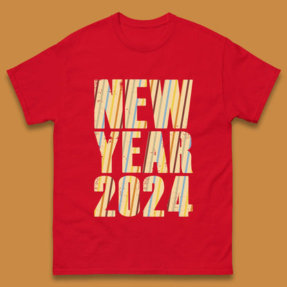 Retro Style New Year 2024 Mens T-Shirt