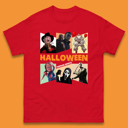 Halloween Horror Nights Horror Movie Characters Halloween Villians Serial Killers Mens Tee Top