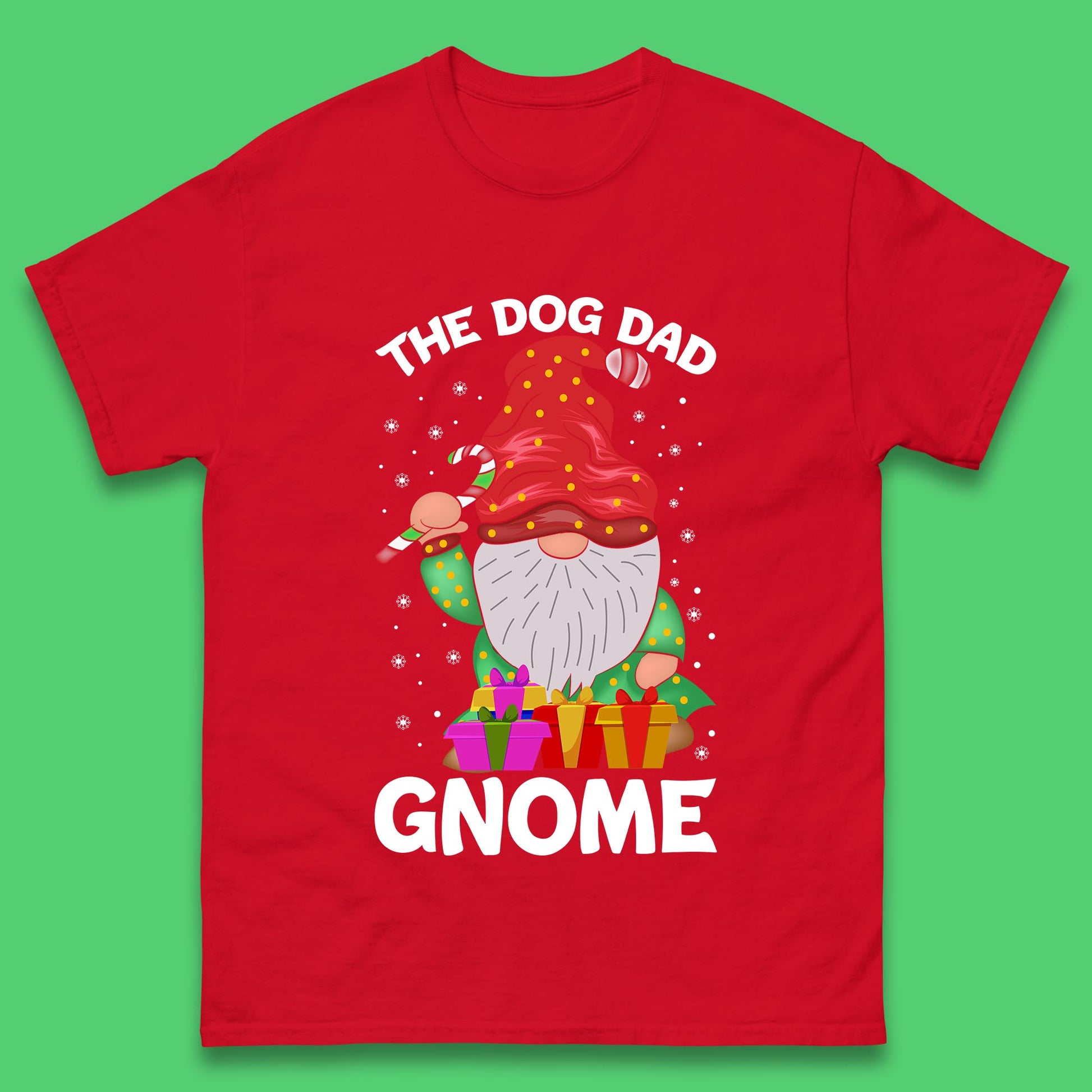 the dog dad gnome christmas t shirt