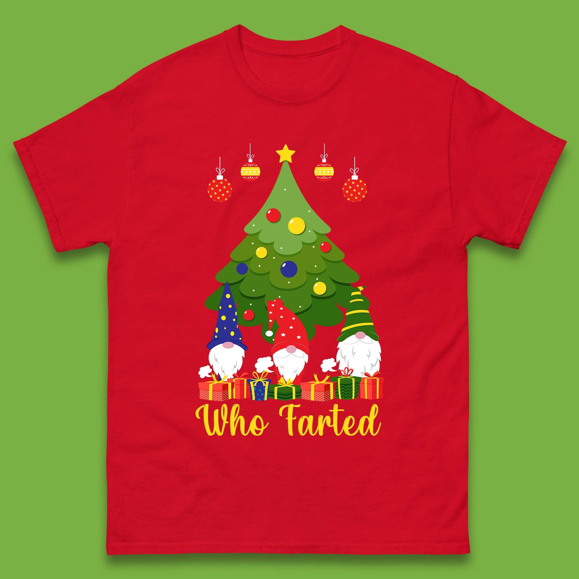 who farted christmas gnomes funny t shirt