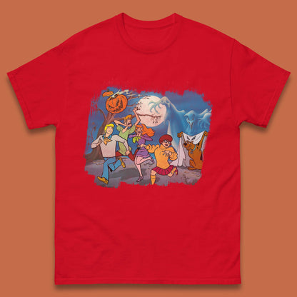 Scooby Doo & Gang Halloween Horror Scary Ghost Haunted Scary Night Mens Tee Top