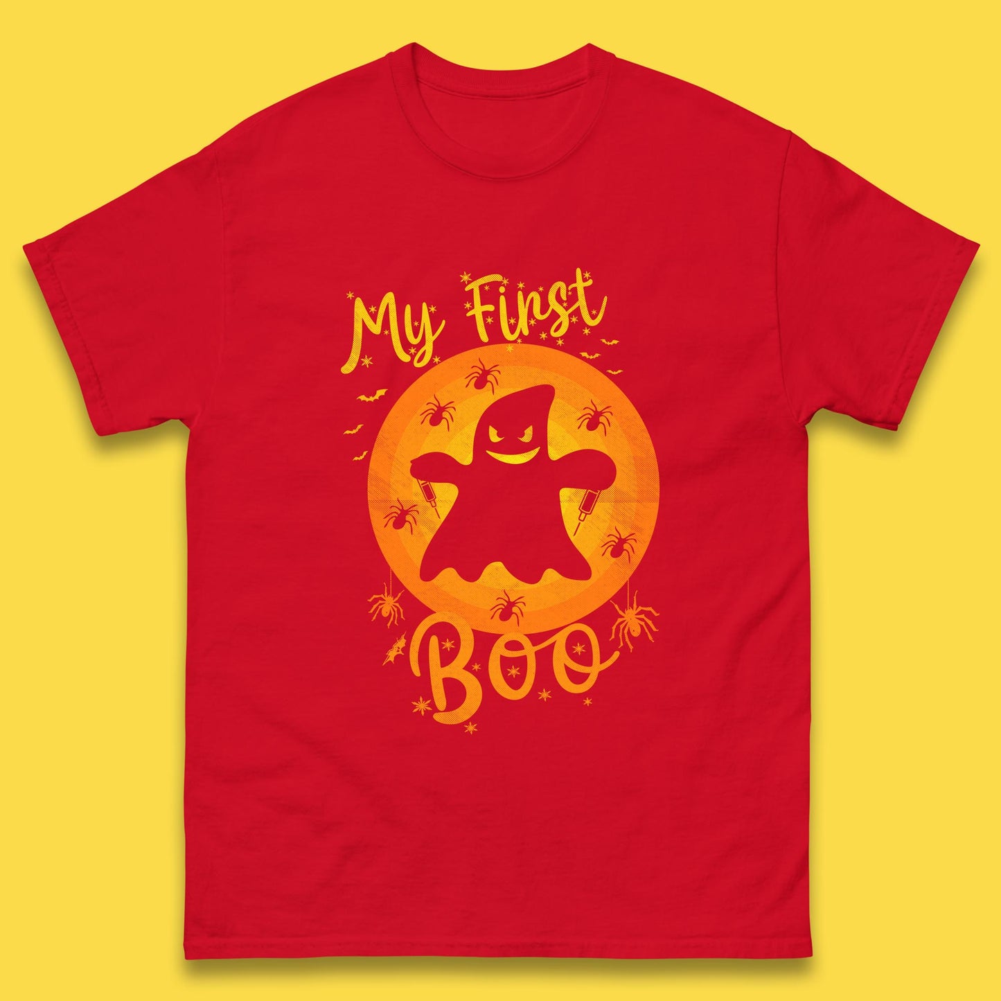 My First Boo Halloween Funny Boo Ghost Horror Scary Creepy Season Mens Tee Top