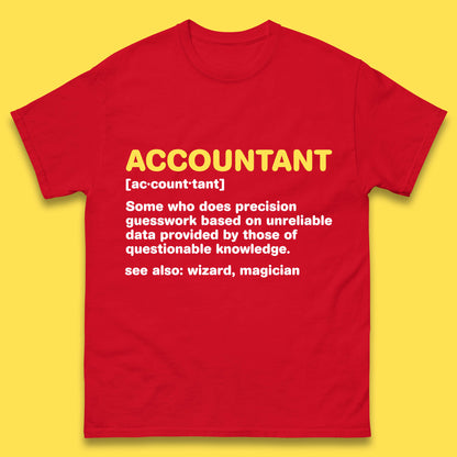 Accountant Noun Wizard Magician Accountant Definition Banker Officers Finance Maintainer Mens Tee Top