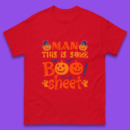 Man This Is Some Boo Sheet Funny Ghost Halloween Costume Mens Tee Top