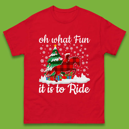 horse riding christmas t shirt