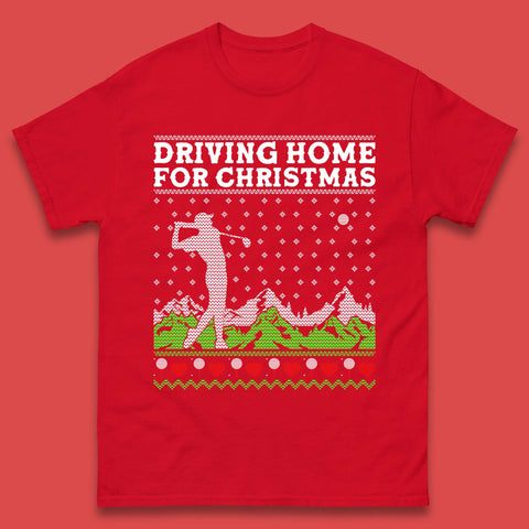 Driving Home For Christmas Golf Mens T-Shirt