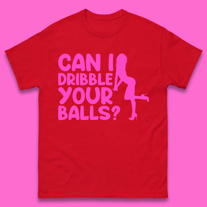 Can I Dribble You Balls? Offensive Adult Humor Gift Mens Tee Top