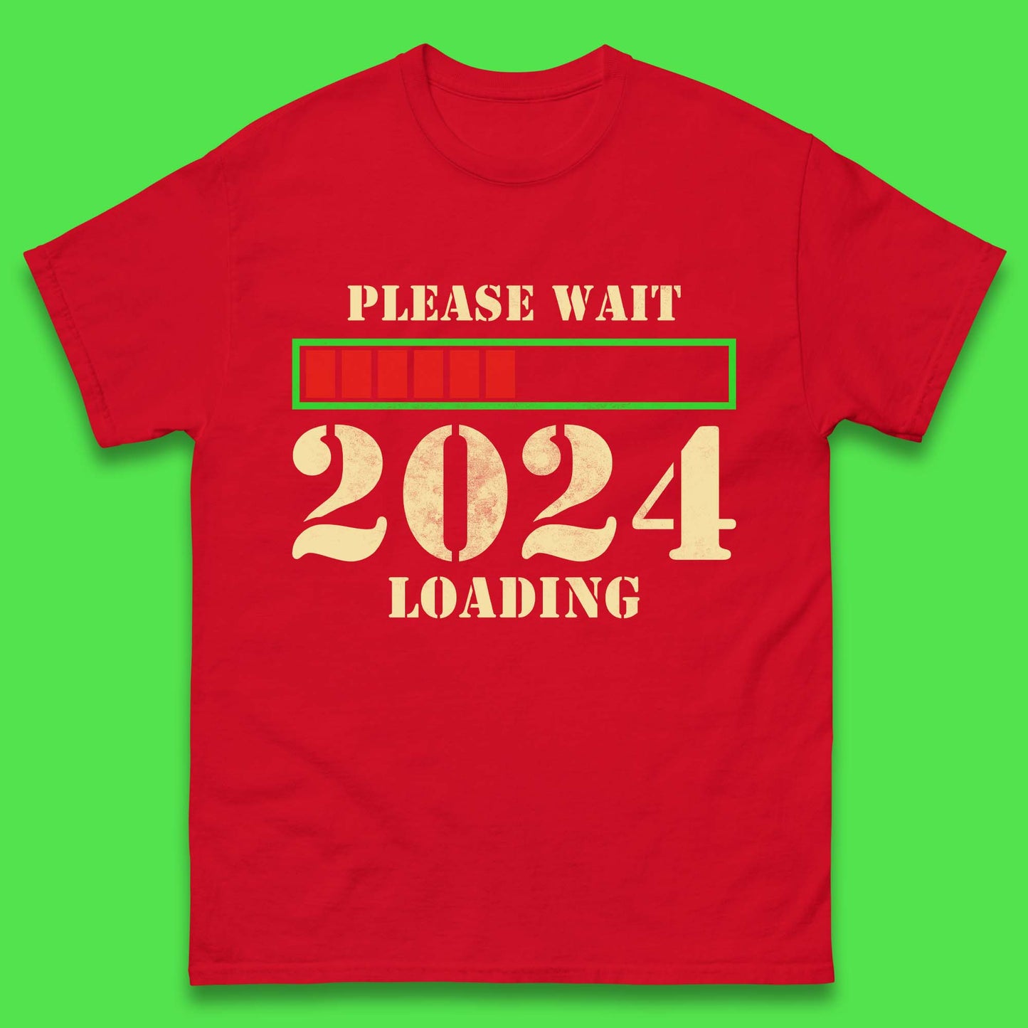 Please Wait 2024 Loading Mens T-Shirt