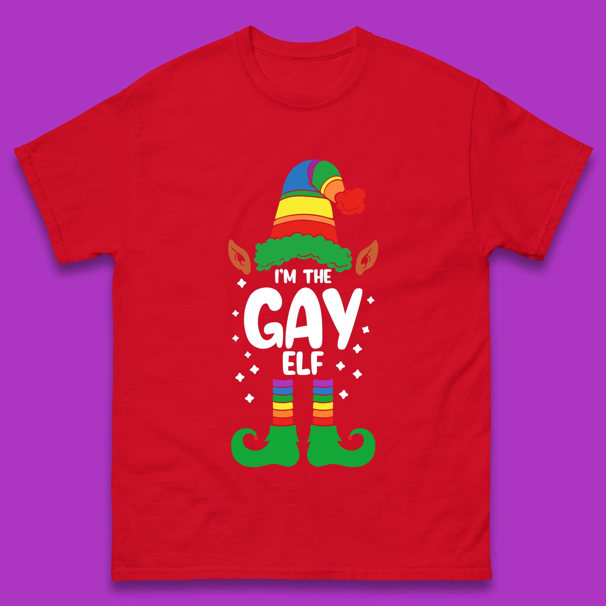 gay elf christmas t shirt