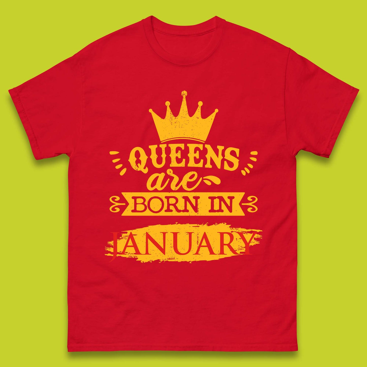 Queens Are Born In January Mens T-Shirt