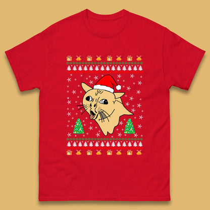 coughing cat christmas t shirt