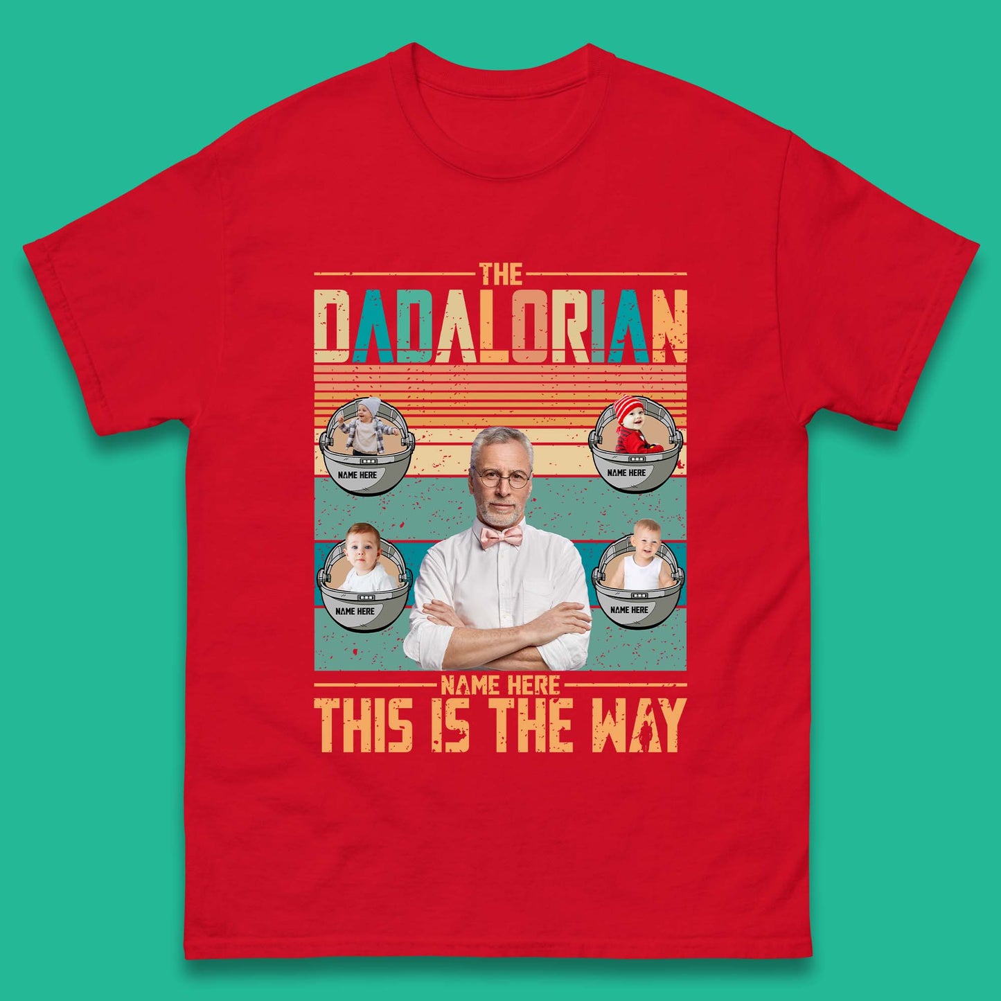 Personalised The Dadalorian Mens T-Shirt
