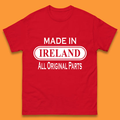 Made In Ireland All Original Parts Vintage Retro Birthday Country In Europe Gift Mens Tee Top