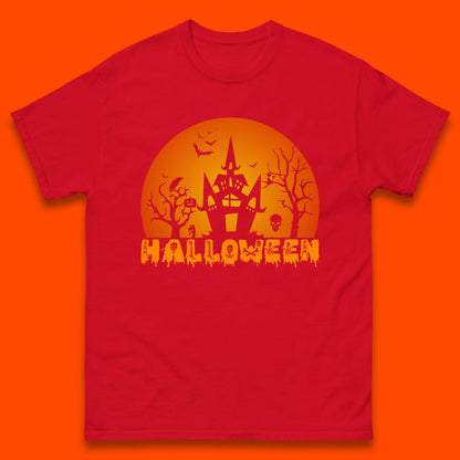 Halloween Horror Scary Hunted House Scary Spooky Night Festive Gift Mens Tee Top
