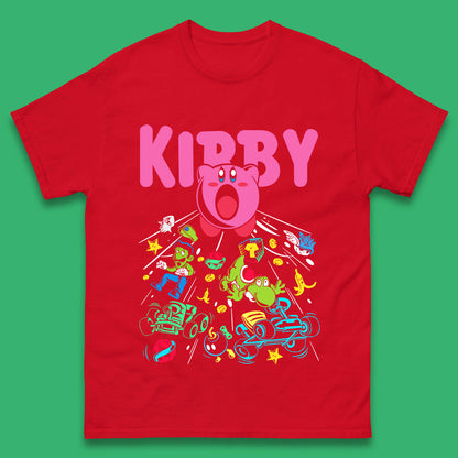 Kirby Consume Karting Mario Kart Ghost Band Heavy Metal Kirby Retro Gaming Mens Tee Top