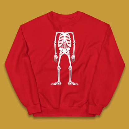 Skeleton Without Head Halloween Headless Skeleton Horror Scary Skull Kids Jumper