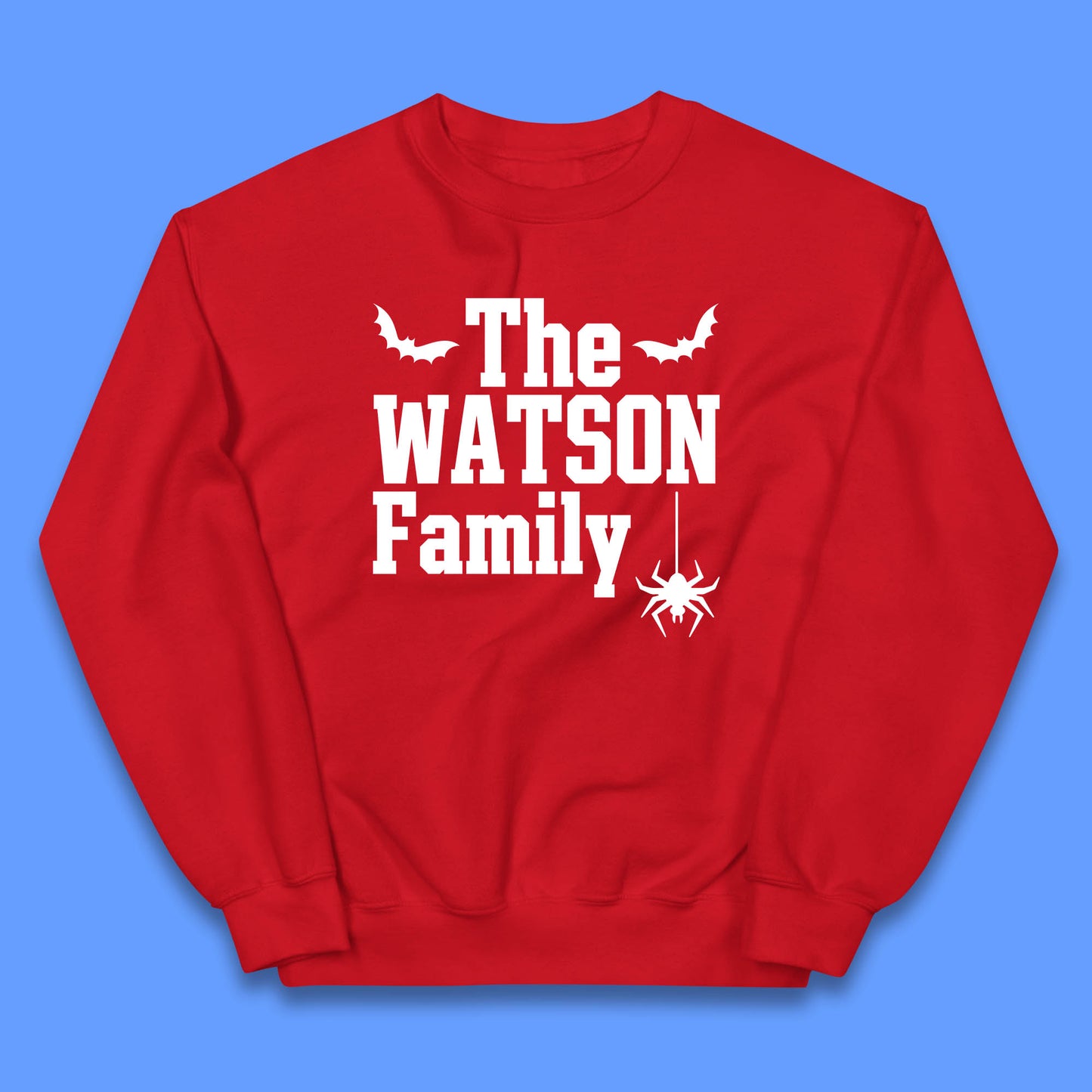 Personalised Halloween Family Your Name Horror Scary Spooky Matching Costume Kids Jumper