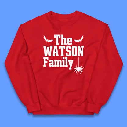 Personalised Halloween Family Your Name Horror Scary Spooky Matching Costume Kids Jumper