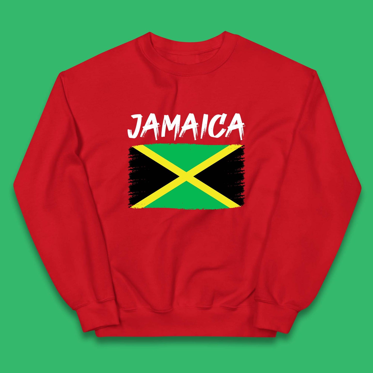 Jamaica Distressed Flag Country In The Caribbean Jamaican Flag Patriotism Kids Jumper
