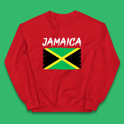 Jamaica Distressed Flag Country In The Caribbean Jamaican Flag Patriotism Kids Jumper