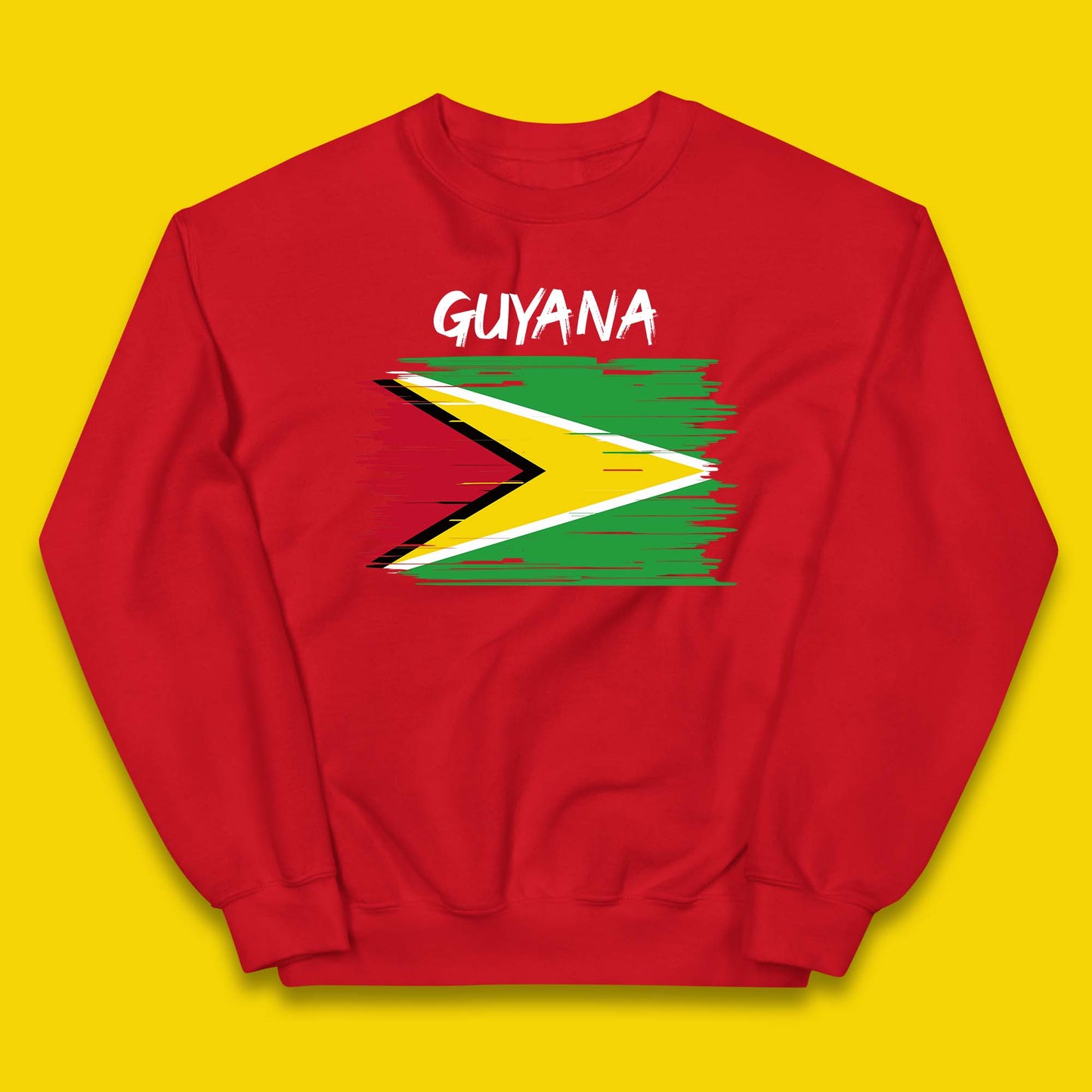 Guyana Flag Distressed Guyanese Flag Country In South America Kids Jumper