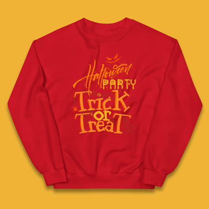 Happy Halloween Trick Or Treat Horror Scary Spooky Vibes Kids Jumper