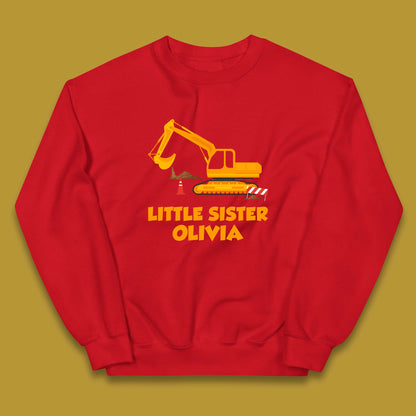 Personalised Little Sister Your Name Promoted To Sister Siblings Announcement Gift Kids Jumper