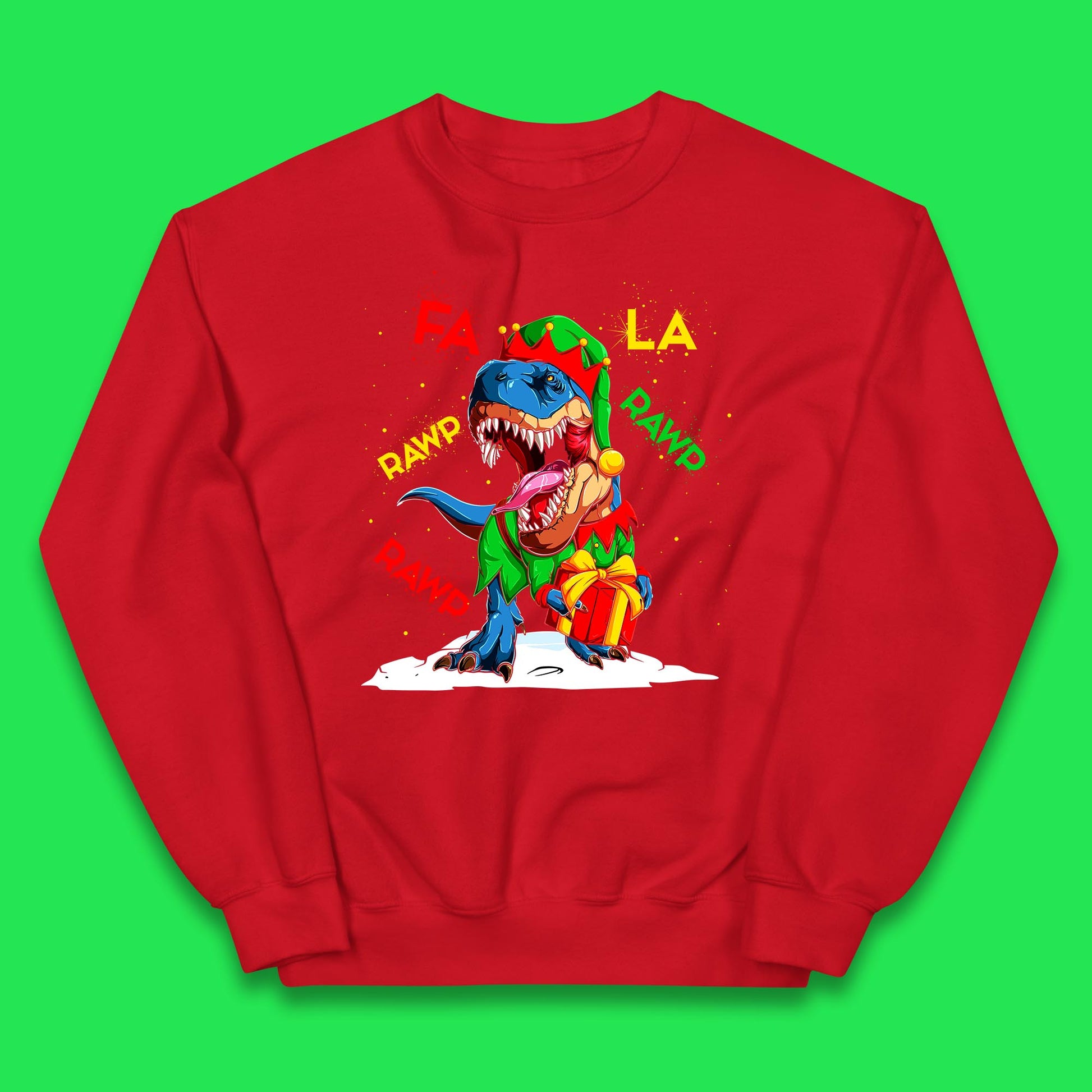 christmas dinosaur jumper