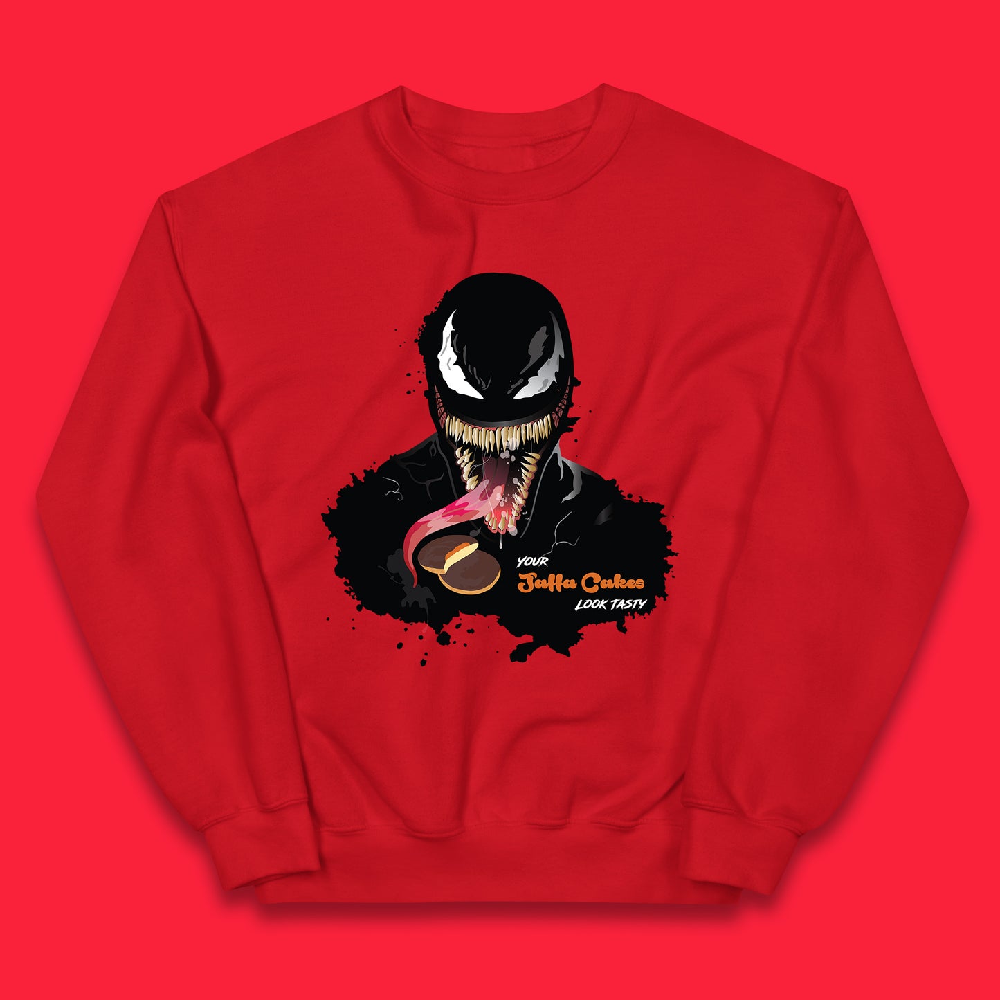 Venom Your Jaffa Cakes Look Tasty Marvel Avengers Venom Face Marvel Comics Movie Character Kids Jumper