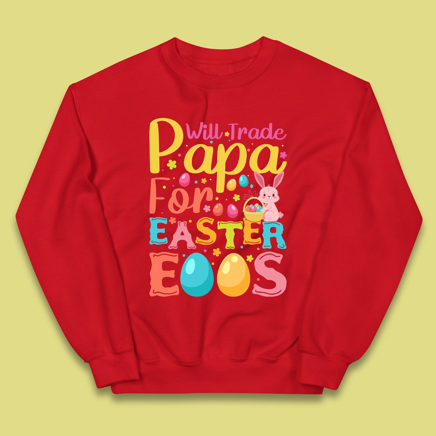 Papa For Easter Eggs Kids Jumper