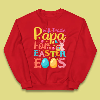 Papa For Easter Eggs Kids Jumper