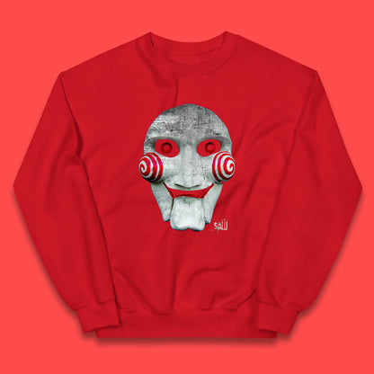 Vintage Saw Jigsaw Halloween Horror Movie Character Halloween Killer Kids Jumper