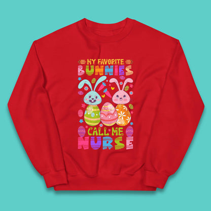 My Favorite Bunnies Call Me Nurse Kids Jumper