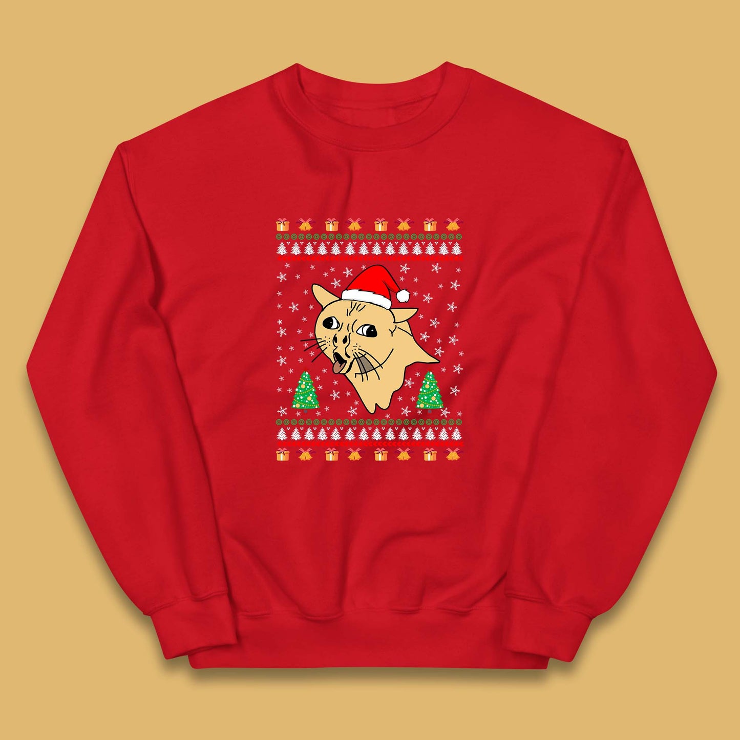 coughing cat christmas jumper