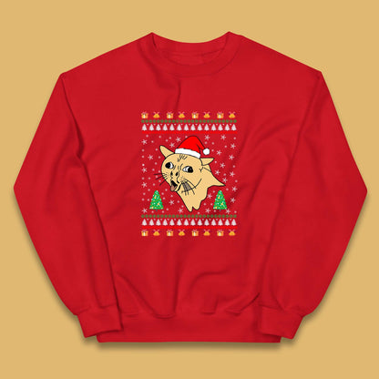 coughing cat christmas jumper