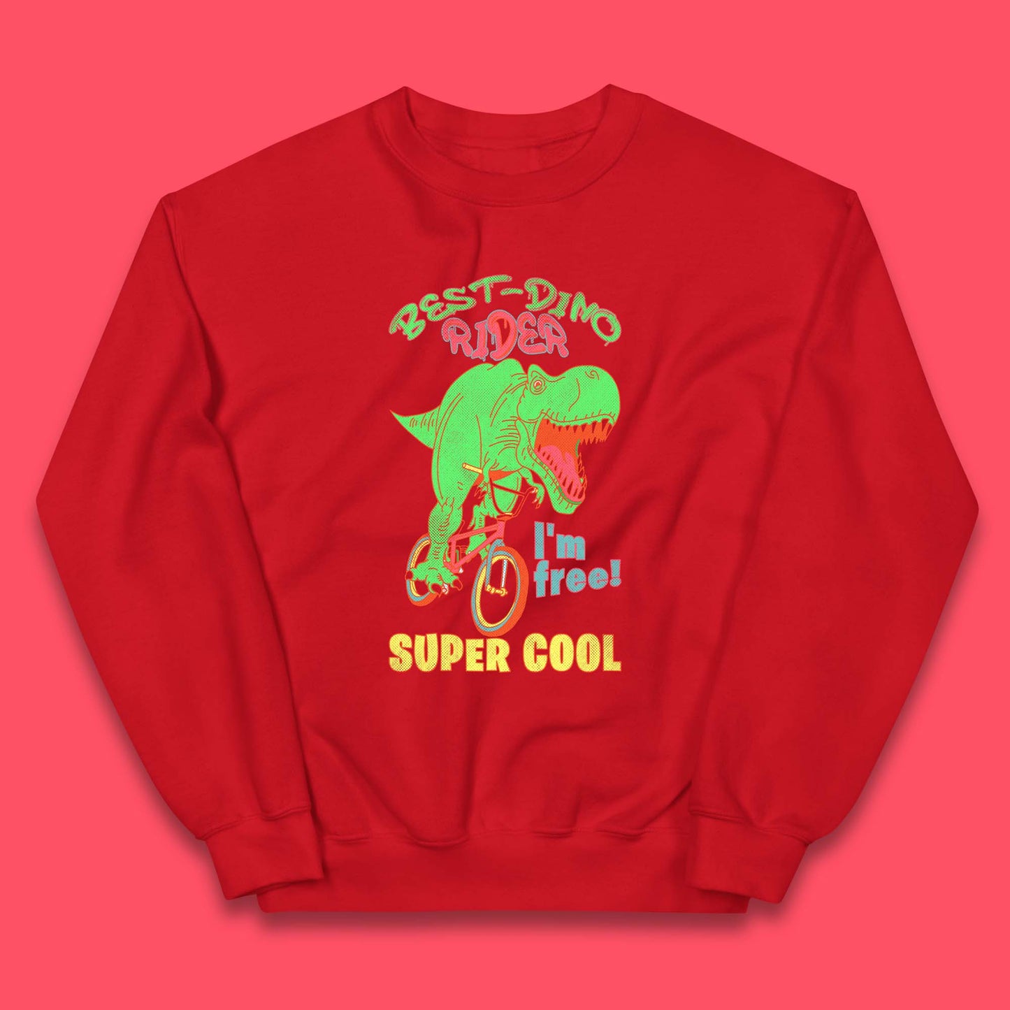 Dinosaur Riding Bicycle Kids Jumper