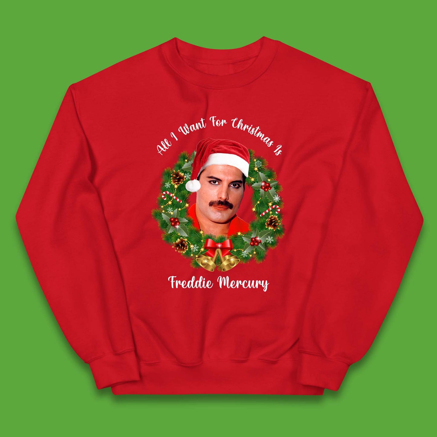 Freddie Mercury Christmas Kids Jumper