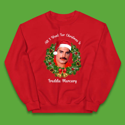 Freddie Mercury Christmas Kids Jumper