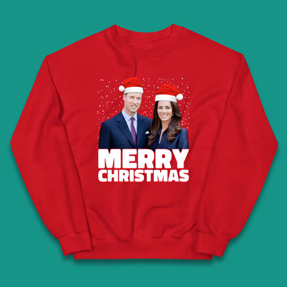 Prince William & Kate Merry Christmas Kids Jumper