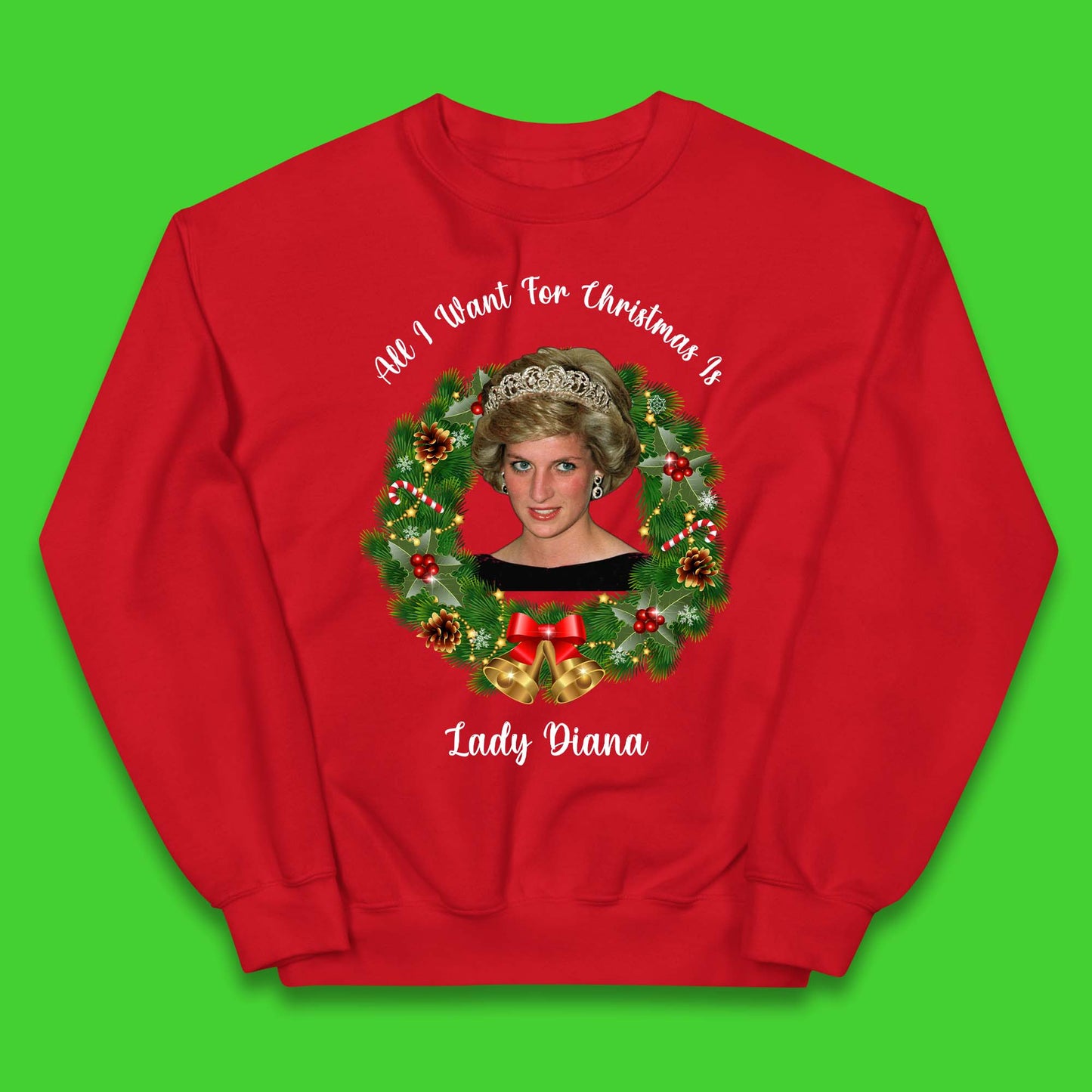Lady Diana Christmas Kids Jumper