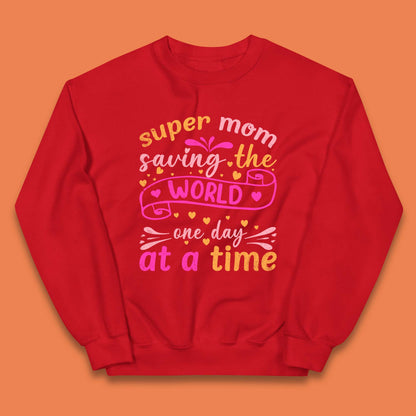 Super Mom Saving The World Kids Jumper