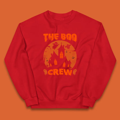 The Boo Crew Halloween Boo Squad Matching Costume Haunted House Horror Boo Ghost Kids Jumper