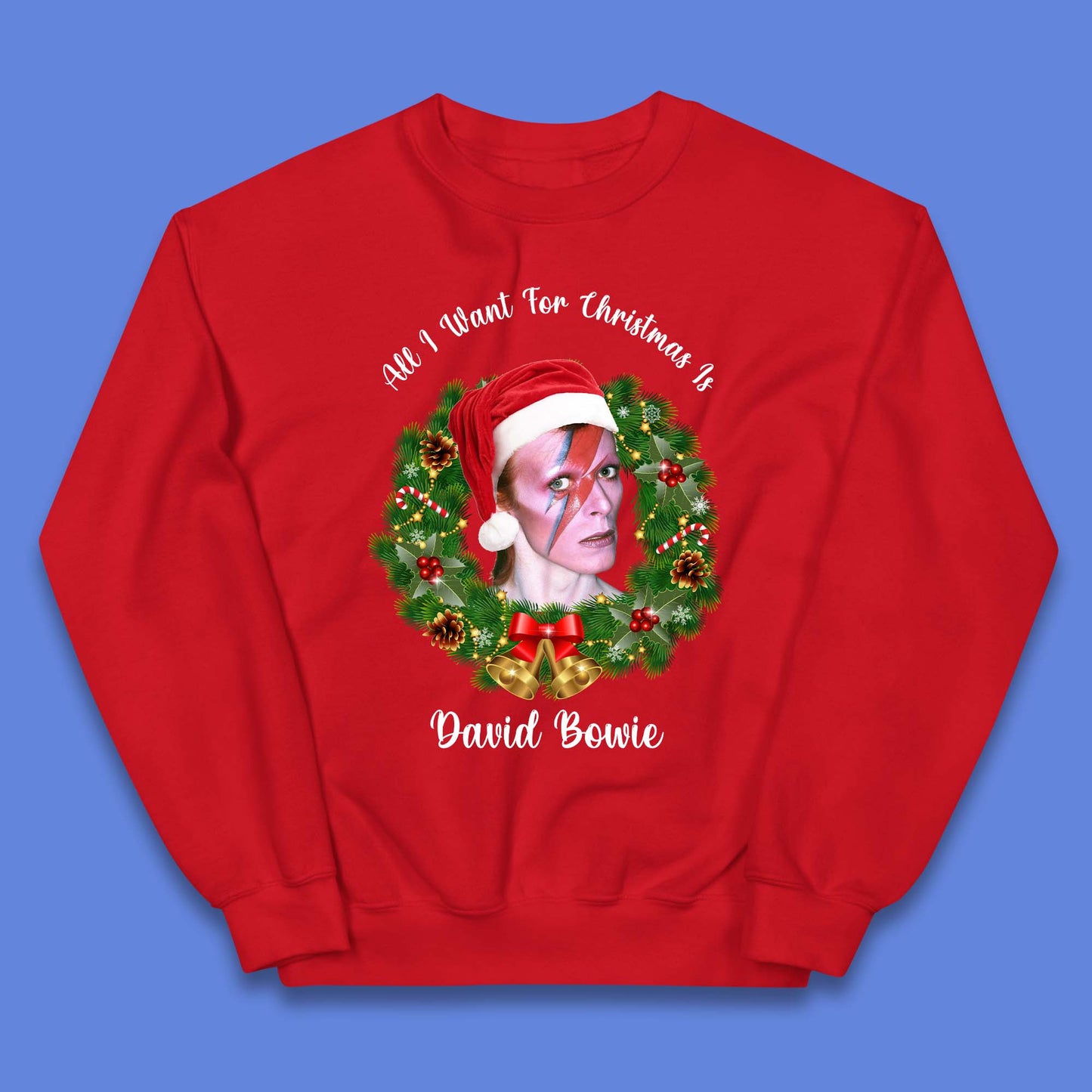 David Bowie Christmas Kids Jumper