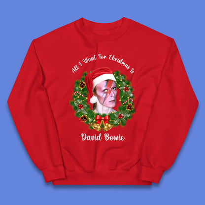 David Bowie Christmas Kids Jumper